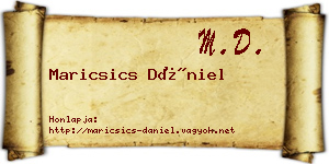 Maricsics Dániel névjegykártya
